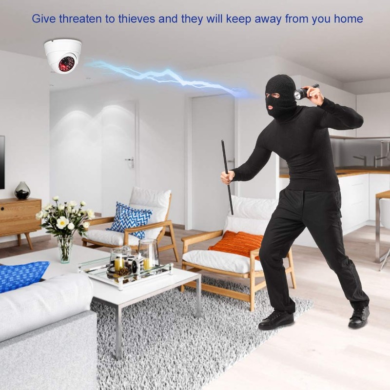 Security Surveillance Camera, Wireless Indoor Outdoor Dome Simulated Surveillance Camera