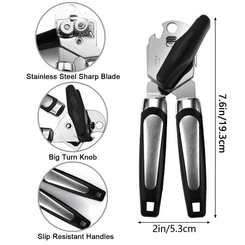 Tin Openers Manual Can Opener 3-in-1 Stainless Steel Tin Openers