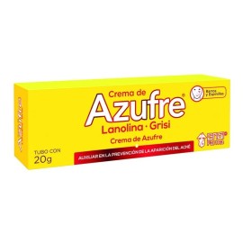 Crema Facial Grisi Control Azufre Con Lanolina 20 g. - Auxiliar para Piel Grasa y Mixta Con Acn, Barros, Espinillas y Puntos Negros, Hipoalergenico...