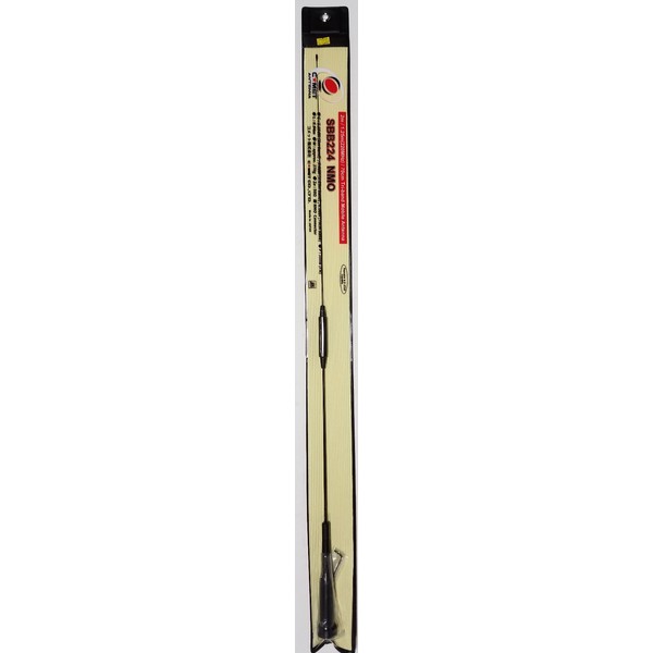 SBB-224NMO Comet 2M/220/70cm Mobile Antenna (Black) 2.15/3.6/6, 36", NMO