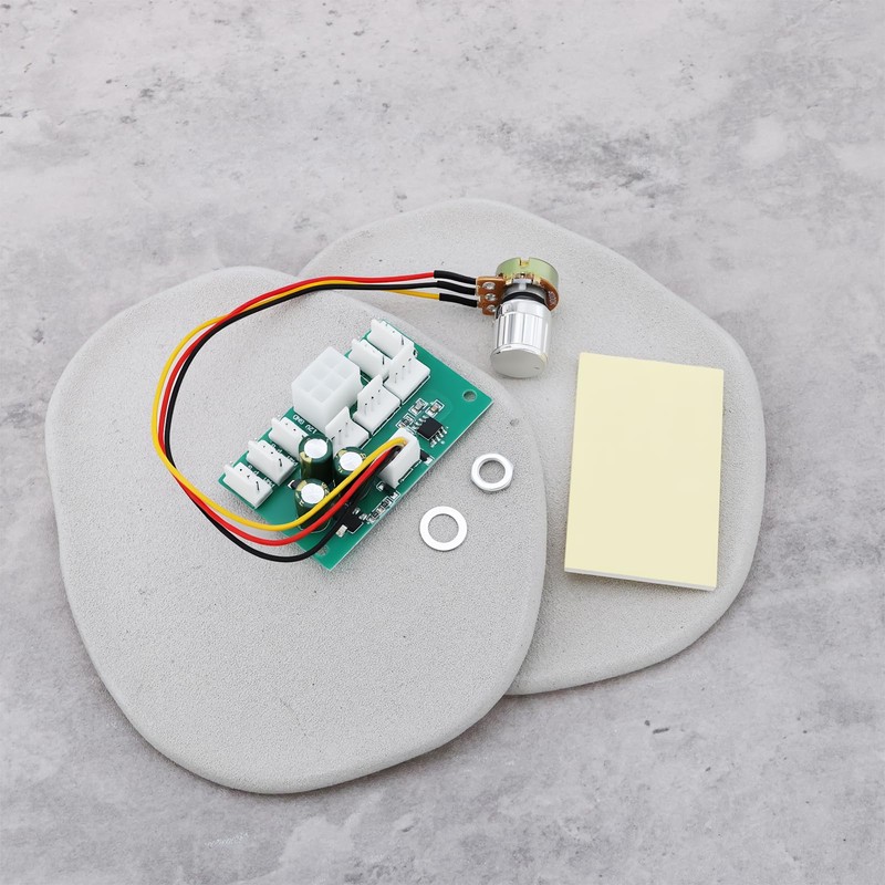 Create idea 2Pcs 4-Pin 8-Wege-Lüfterdrehzahlregler 60x35x16mm 12V für Computer