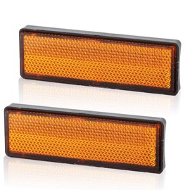 Suuonee Motorcycle Reflectors, Pack of 2 Plastic Motorcycle Dark Areas Reflective Marker Reflectors Accessories Fit for