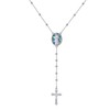 YAFEINI Rosary Chain Sterling Silver Italian Solid Pearl Chain Cross