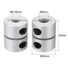 sourcing map 2pcs Shaft Coupling 6.35mm to 8mm Aluminium Single