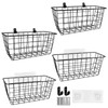 LIGHT DUST Wire Hanging Wall Basket, 4 Black Baskets Set,