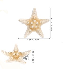 NUOBESTY 2Pcs Mermaid Shell Hair Clips – Handmade Seashell Beach-Inspired Hair Accessories for Women & Girls, Random Color & Size