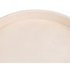 HofferRuffer Faux Leather Round Serving Tray, Vegan Croco Leather Decorative