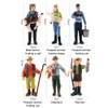 16Pcs People Figurines Model Little Farmer People Figures Realistic Hand
