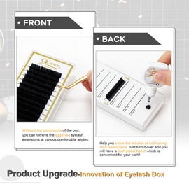 Easy Fan Lashes Quewel Russian Volume Lash Extensions 0.07 D Curl 14mm Reusable Box Russian Lashes Volume Lash Extensions Self Fanning Eyelash Extensions Automatic Blooming Lash Extensions(0.07-D-14)