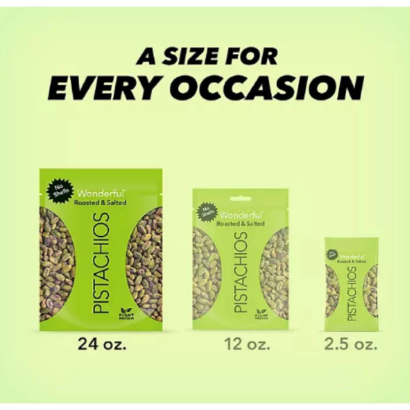 Wonderful Shelled Roasted Salted Pistachios, 24 oz.