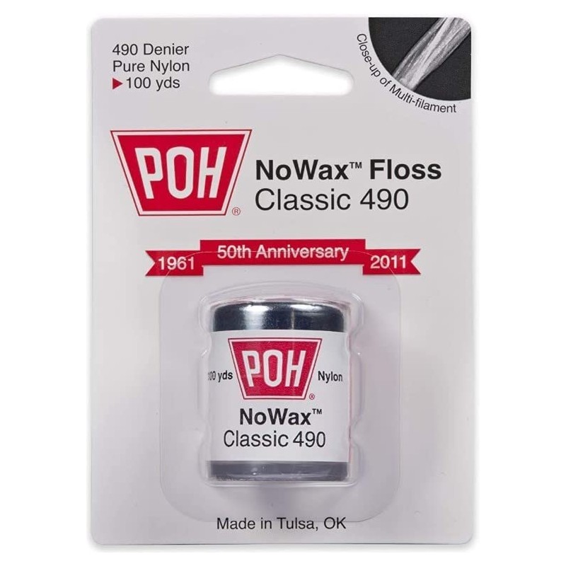 POH Hilo dental sin encerar, 100 yardas, paquete de 4