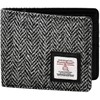 Men's Harris Tweed Bifold Wallet Purse (Grey Herringbone)