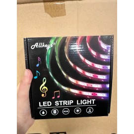 Unbranded RGB LED Strip Light 16.4ft with Remote & Music Sync – Color Changing for Room TV