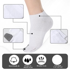 Fourluoo 6 Pcs Men's Cotton Split Toe Socks Breathable Moisture Tabi Socks for Japanese Sandals Wear Us 6-11(Classic)