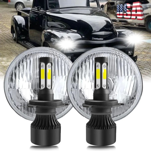 Unbranded 2PC DOT 7" inch Round LED Headlights Hi&Lo Beam