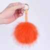 S.ROMZA Pom Pom Keychain Artificial Faux Fur Ball Keychains Fluffy