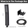 ZGZJWZ Handheld Shower Head，High Pressure Black Shower Head,Water Saving Detachable