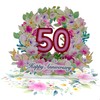 MeeSunnie Happy 50th Anniversary Card, 50 Years of Marriage Card,