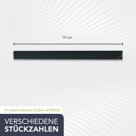 PerfectHD Clamp Rails, Pack of 25, Privacy Screen Strips for Double Rod Mat Fence, Wind Protection, Sun Protection, Opaque, PVC Clamps, Mounting Clips, Anthracite, Pack of 25