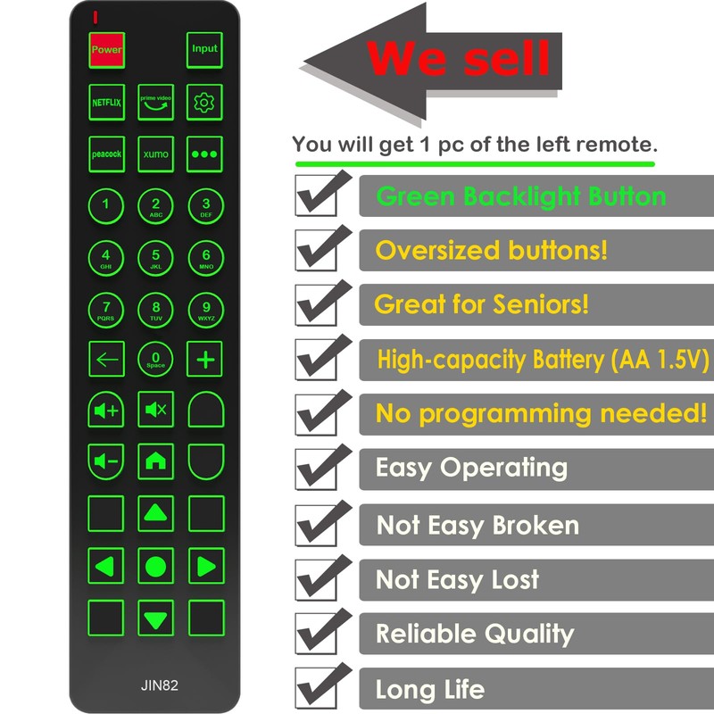 Replacement Remote Control for Element Xumo Stream Box 43 50