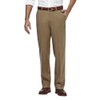 Haggar mens Premium No Iron Khaki Classic Fit Expandable Waist
