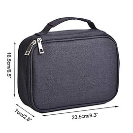 Becho Multifunction Zipper Pencil Case High Capacity Holder Pouch Pen Bag colored Pencil Pen Box 72 Slots (Black)