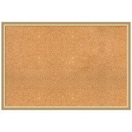 Amanti Art Natural Cork Board for Wall, 26x38 Vision Board with Gold Frame, Large Corkboard Office Decor for Home Organization, Casual Corkboard Pinboard to Display Items for Home Organization