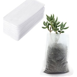 100 bolsas biodegradables para vivero, germinación, siembra de jardín, cultivo, macetas de tela para interior
