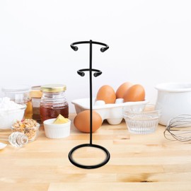 DimyFew Kitchen Frother Stand Egg Beater Stand Stainless Steel Stand Milk Frother Holder for Countertop, black