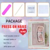 Coffin Press Medium Length Fake Nails Artificial False Nails with