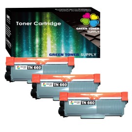 Green Toner Supply (Pack of 3) Replacement for Brother TN660 Toner Cartridge TN630 (TN 630 660) Work for HL-L2300D HL-L2305W HL-L2320D HL-L2340DW HL-L2360DW HL-L2380DW MFC-L2700DW Printer