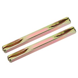 sourcing map 2Pcs Door Knob Spindle, 100mm Long Spare Door Handle Spindle for Vintage Door Straight Spindle Replacement Square Spindle Iron Door Handle Spindle, Golden