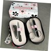 WOONEKY 1 Set Travel Manicure Set Floral Design Stainless Steel
