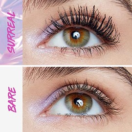Máscara de pestañas lavable Surreal Extensions de Maybelline The Falsies, máscara voluminizadora y alargadora, negro intenso, 1 unidad