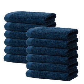 Set of Washcloths 30x30cm - Face Towel - Small Bath Sheet for Bathroom - 100% Turkish Cotton Towels - 500 GSM - For Home. Baby. Hotel. Spa - Very Soft & Absorbent - Oeko-TEX Certified - Ôhm - Blue
