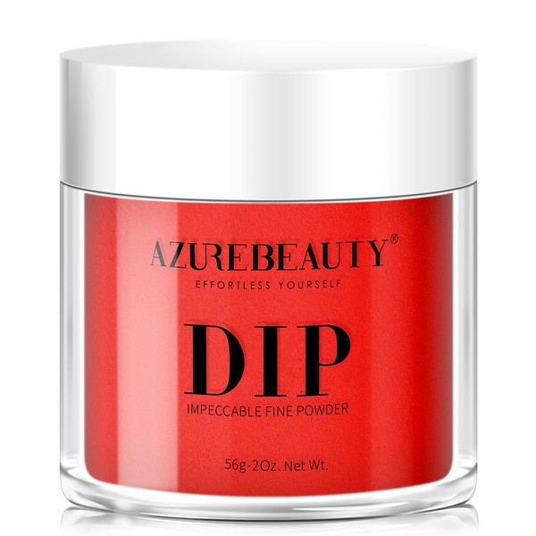 AZUREBEAUTY Dip Powder Red Color 2Oz/56g, Basic Red Dipping Powder