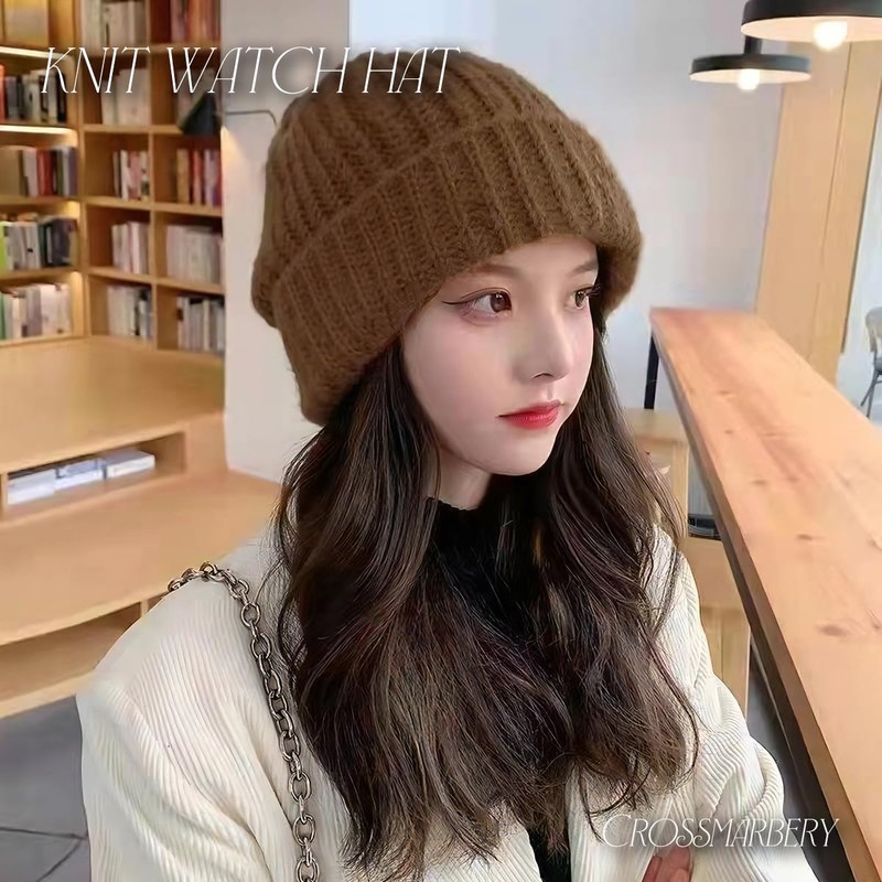 Cross Marberry CY101 Women's Loose Knit Hat, Warm Knit Cap,
