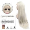 AFBeauty Platinum Blonde Wigs for Women Straight Blonde Synthetic Lace
