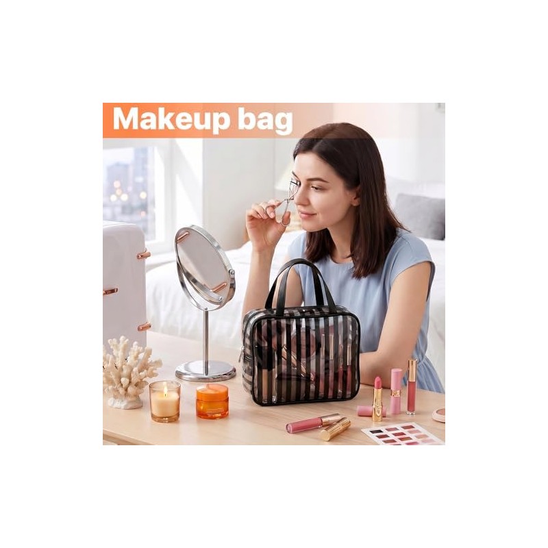 Travel Makeup Organizer, Compact Lightweight Accessory for Travel and Daily