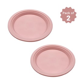 schone Picnic Plates – Pack of 2 - Bright Colour - Lightweight - Indoor and Outdoor Use – Elegant Addition to Any Summer Collection (Pink)