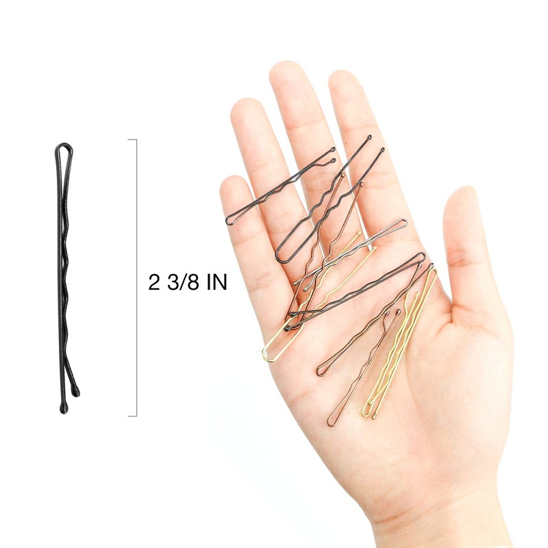 HOYOLS Black Bobby Pins, Secure Hold Hair Pins 100 Pcs,