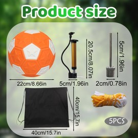 FYKZQWDS Curve Ball Set, 4-piece Impression Magic Swerve Ball,Beatuiful Orange and White Pentagram Football, By Swerve Suitable for Sports Enthusiasts and Enhancing Physical Fitness