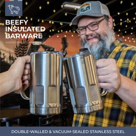 ORCA Stein 28oz | Insulated, Stainless Steel Beer Glass with a Tough Powder Coat Finish, Dishwasher Safe Mug for Hot & Ice Cold Drinks — Red