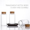 ICSTM Glass Bottles with Cork,2 Pack 4.5 OZ Empty Clear