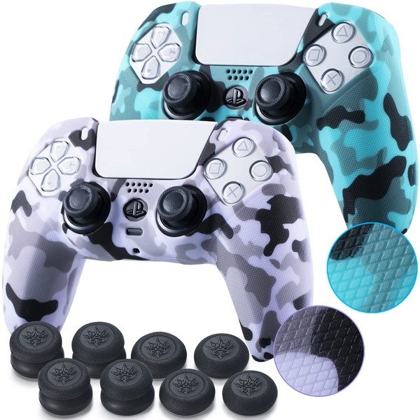 YoRHa Grip Texture Silicone Skin for PS5 Controller x 2(Print