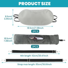 2Pcs Stuffable Travel Neck Pillow,Velvet No‑Filler Fillable Travel Pillow