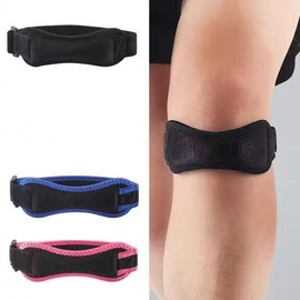 Patella Compression Knee Band for Outdoor Running & Jump Rope Free Size/Rose Red 10ea