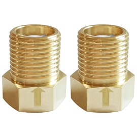 Joywayus - Válvula de Retención de Latón 1/2" Hembra a 1/2" Rosca Macho Unidireccional Antirretorno (Paquete de 2)