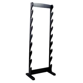 SZCO 8 Sword Wooden Floor Stand – Sword Stand Display Rack for Martial Arts, Ninja, Katana, Medieval & Samurai Swords – Black Hardwood Katana Stand and Sword Holder with Hardware Included