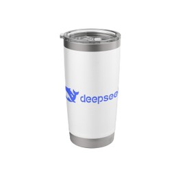 Nerdy DeepSeek AI Artificial Intelligence Computer Nerd Stainless Steel Insulated Tumbler